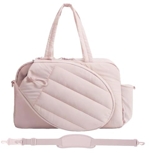Genérico Bolsa De Tenis,Bolso De Fin De Semana para Mujer con Compartimento para Zapatos | Organizador Resistente Al Agua para Viajes Deportivos Trabajo Y Oficina