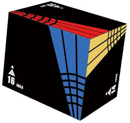 KiBcsLic Scatola Pliometrica Box per Pedana Step Box per Esercizi E Cubo da Salto Attrezzo Tre in Allenare Agilità E Potenza Muscolare Adatta PE, Style F