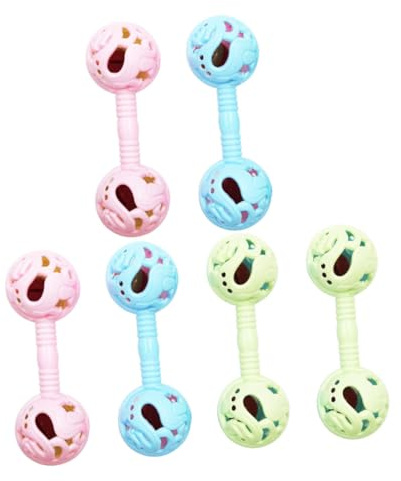 BCOATH 6 piezas Juguete de Cascabel para Niños Pequeños Adorables Juguetes con Sonido de Campana Anticaídas para Bebés de 0 a 1 Año Desarrollo Motriz y Sensorial