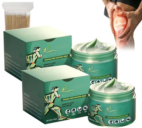 Crème de massage anti-douleur, gel de massage apaisant pour les douleurs articulaires et musculaires, doux et nourrissant pour le dos, le cou, les mains (2 pcs)