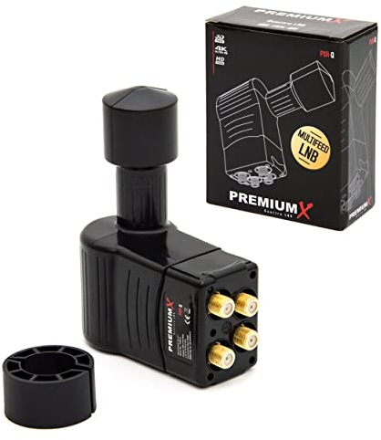 Premium X Rocket Quattro LNB PXR-Q für SAT Multischalter 3° Grad Multifeed Slim HDTV LNC HD FULLHD 3D 4K UltraHD UHD Sky