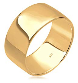 Elli Ring Damen Stacking Basic Geo in 925 Sterling Silber Vergoldet