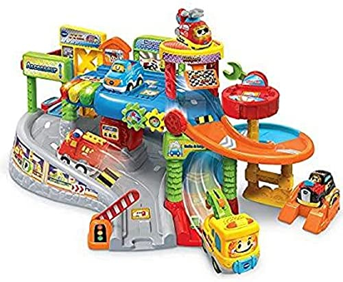 VTech - Tut Tut Bolides, Mon Premier Garage Interactif avec Camion Éthan Pro de la Dépanne, Garage Voitures Enfant, 9 Zones Magiques, Cadeau Garçon et Fille de 1 an à 5 Ans - Contenu en Français