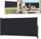YRHome Seitenmarkise Ausziehbar 120 x 300 cm Sichtschutz Markise Blickdicht Windschutz Gartensichtschutz Seitenwandmarkise Sonnenschutz für Balkon Garten Terrasse Seitenrollo, Anthrazit