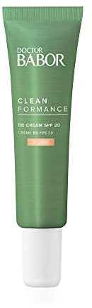 DOCTOR BABOR CLEANFORMANCE BB Cream SPF 20, getönte Creme mit Lichtschutz, mittlere Deckkraft, für einen ebenmäßigen Teint, Vegane Formel, 1 x 30 ml