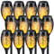Solar Lights Outdoor 12 Pack, Solar Torch Light with Flickering Flame, Waterproof Pathway Lights, Decoration Lighting for Garden Yard Patio Pathway Driveway, Auto On/Off