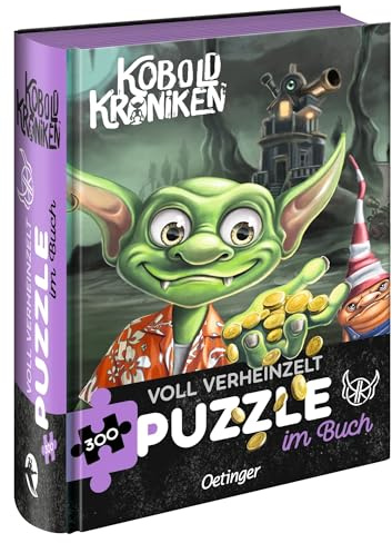 Puzzle im Buch: 300 Teile. KoboldKroniken: Voll verheinzelt: Das coole KoboldKroniken-Puzzle (Format 48 x 34 cm) für Kinder ab 9 Jahren, mit 300 Teilen in einer originellen Buchverpackung
