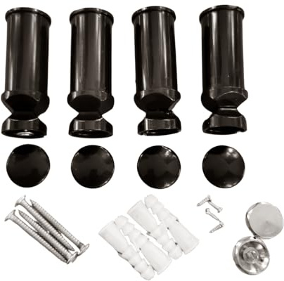 Fixations pour radiateur sèche-Serviette, Support Universel pour seche Serviette, Convient pour Tout radiateur SDB Droit ou courbé… (Blanc) (Blanc) (Noir)
