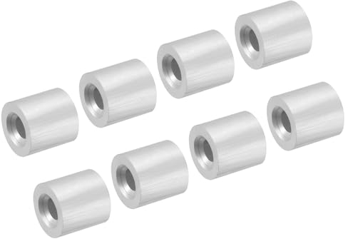 PATIKIL 10 Stück Aluminiumhülse Ovale 1/4/6mm Drahtseilhülsen Aluminum Crimpschlaufe Hülse für Drahtseil und Kabel Zwinge, Silber