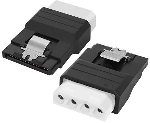 XMSJSIY IDE to SATA Adapter IDE 4Pin to SATA 15Pin Power Cable Adapter Female to Female Power Converter for Hard Drives Solid State Drives HDD SSD CD DVD Drive - 2PCS (Female to Female)