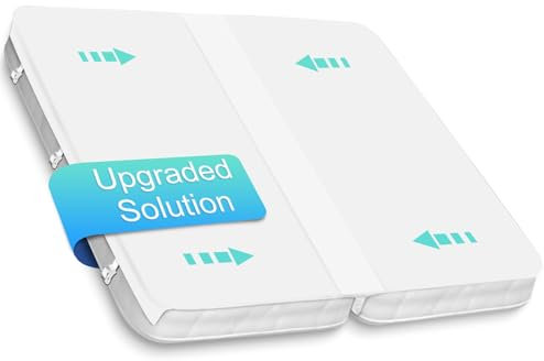 HOMCA Puente de Cama con Sábana, 200x190cm 2 en 1 Kit de Convertidor de Puente de Cama Individual a King, Elimina el Hueco Entre Los Colchones, Conector de Colchón y Correa de Sujeción