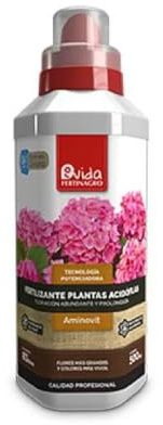 Garden Center Shop | Fertinagro Vida Fertilizante Plantas Acidófilas 500 ml | Abono Líquido Especial Hortensias, Azaleas y Plantas de Tierra Ácida | Nutrición, Floración y Color, Alto en aminoácidos