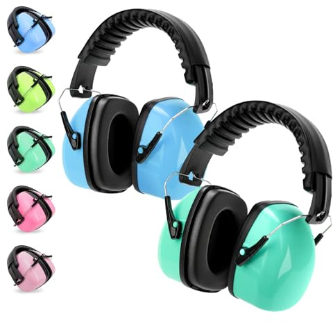 Casque Anti-Bruit Enfant Lot de 2, SNR 32dB/NRR 27dB Pour 3-16 | Casque Anti Bruit Enfant, Casque Antibruit Réglable Pliable Pour l’Autisme, Dormir, Étudier, TDAH, Feux d’Artifice, Concert