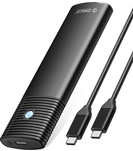 ORICO Aluminum M.2 NVMe SSD Enclosure , Tool-Free 10Gbps USB C Adapter, USB 3.2 M.2 NVMe Reader, External SSD Case Thunderbolt 3 Compatible, Supports 4TB 2230/2242 /2260/2280 PCIe M-Key SSDs-PWM2-G2