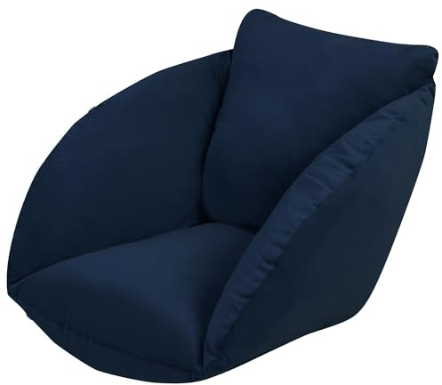 Ferocity Suspendu Hamac Chaise Coussins, Oreiller avec Dossier, Imperméable Siège de Chaise Rembourrage pour Patio Jardin, Balançoire Panier Suspendu Coussin de Siege, Bleu Foncé [114]