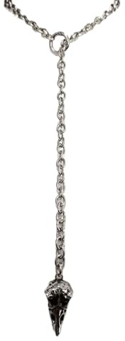 Oxxggkao Collar de aleación de longitud ajustable con cabeza de cuervo, accesorio de cadena ornamental para uso alternativo de moda, estilo gótico, collar de aleación