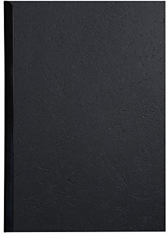 Exacompta - Réf. 27801E - Paquet de 25 plats pour couvertures Forever - en carte rigide grain cuir 270g/m2 pour reliure A4 - convient à tout type de reliure - Noir