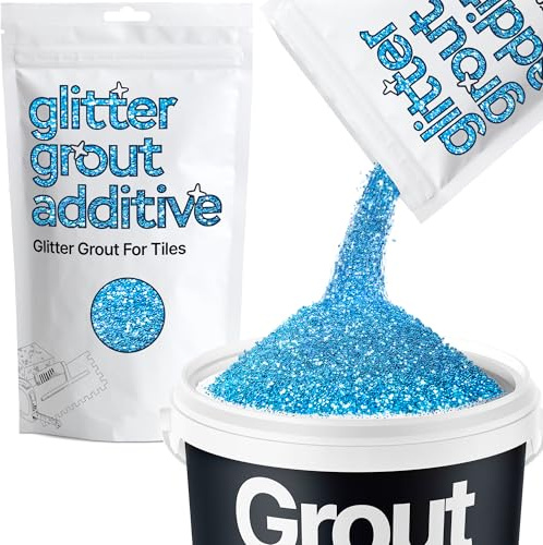 Hemway Ocean Blue Glitter Grout Additive 100g | for Adding Sparkle to Kitchen & Bathroom Tiles, Enhance Your Indoor Grouting Projects with a Durable Sparkly Effect