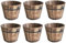 Astarama Whiskey-Fass-Pflanztöpfe aus Holz für Garten, Terrasse, Outdoor, Blumenpflanzen – 6 Stück