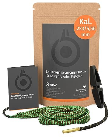 WPW Laufreinigungsschnur für Gewehre als Waffenreinigungsset & Laufreiniger, Kaliber .223, Kaliber .222, Kaliber .22lr, Kaliber 5,7x28 mm, Kaliber 5,56 mm NATO, Büchsen & Langwaffen