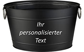 Buddy´s Bar - personalisierte Getränkewanne, 11 Liter, Zinkwanne, Getränkekühler, mit Kunststoffeinsatz, hochwertiger Flaschenkühler, 40 x 28 cm, Höhe 22 cm