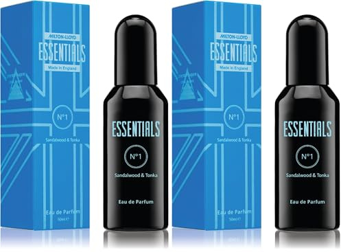 MILTON-LLOYD ESSENTIALS No 1 Profumo da uomo, Eau de Parfum 50 ml, fragranza di lusso - Dopobarba da uomo, persistente Fragranza di Milton-Lloyd (Confezione da 2)