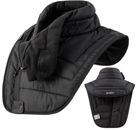 Calentador de cuello térmico para motociclistas, calentador de cuello impermeable para invierno, cortavientos, protector de pecho para hombres y mujeres al montar y motonieve, Atributo único, Siehe