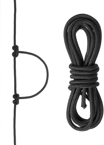 QUARKZMAN Cuerda De Lazo D para Arco Compuesto De 10 Pies - Hilo De Servicio para Lazo D De Tiro con Arco - Material De Liberación para Cuerda De Arco (Negro)