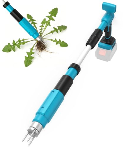 Sarchiatore Elettrico Compatibile con Makita 18V, Estirpatore Erbacce con 3 Artigli, Rimozione Erbacce Rapida per Giardino, Cortile e Orto (Senza Batteria e Caricatore)