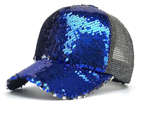 Béisbol Modernas Lentejuelas Exterior Solar Estilo Casual (Blue, One Size)