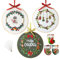 Meruni Anfänger Stickerei Set, 3 Sets Stickerei Set mit Weihnachtsmuster, Kreuzstich-Set für Anfänger mit 3 Stickmuster, 1 Stickrahmen und Farbfäden(Christmas2)