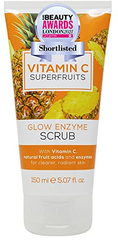 Creightons Vitamin C Superfruits Glow Gommage enzymatique (150 ml) – Un gommage énergisant et exfoliant avec de la vitamine C, des acides de fruits naturels et des enzymes pour une peau plus claire et