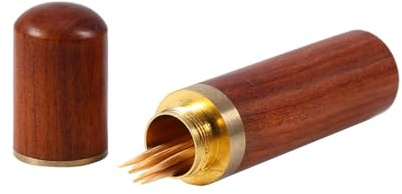 Porte-cure-dents en bois Mini distributeur de cure-dents Porte-cure-dents de poche(#2)