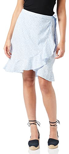 VERO MODA Damen Vmhenna Ga Noos Wrap Short Skirt Wickelrock, Blue Bell, M EU