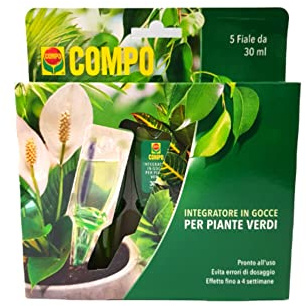 GOCCE PER PIANTE VERDI, 5 FIALE MONODOSE DA 30ML COMPO