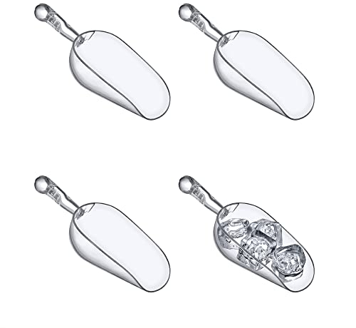 Amazing Abby - Elsa - 5-Ounce Plastic Ice Scoops (Set of 4), Plastic Utility Scoops, BPA-Free, Food-Grade, Shatter-Proof, Good for Kitchen and Restaurant, Perfect for Home and Commercial Use