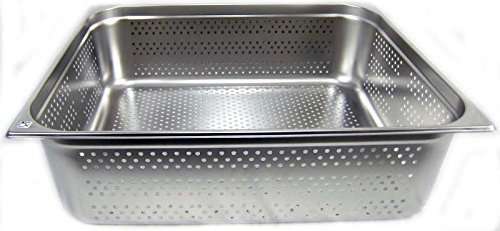 AcMax GN 2/1 Gastronormbehälter GN-Behälter Edelstahl 57,7 Liter Tiefe 200mm GELOCHT