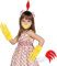 AOKWAWALIY Kostüm Huhn Kostüm Set Hühnerohren Stirnband Hühnerschwanz Nasenklaue Tier Hahn Cosplay Anziehzubehör
