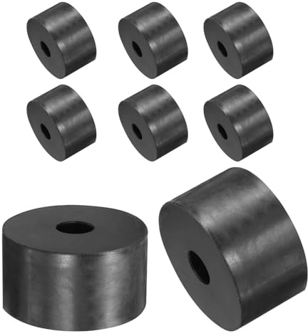 QUARKZMAN 8pz Distanziali Gomma 50mm OD x 10mm ID x 30mm Altezza Distanziatore Rotondo Antivibrazioni Boccola Anelli Tenuta Rondelle Spessa per Accessori Auto Domestici
