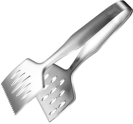 WJnflQN Pinzas para parrilla, pinzas de acero inoxidable, accesorios de cocina resistentes al calor, accesorios de cocina para carne, pescado, restaurante, bufé, servir en el hogar, barbacoa al aire
