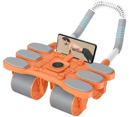 Rouleau abdominal – Rouleaux abdominaux à automatique de 33 cm pour la force du tronc, entraînement complet du corps avec coudière, équipement de fitness pour la maison, la salle de sport, le