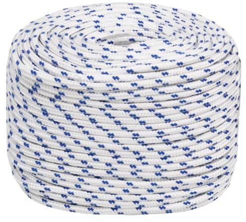 Corde de bondage - Corde à linge en polypropylène - Blanc - 10 mm - 25 m - Pour jardin, bricolage, décoration, groupage et camping