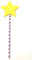 Room on the Broom Inspired Yellow Star Wand Striped Handle World Book Day