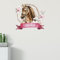 GRAZDesign Wandtattoo Pferd mit Namen personalisiert, Kinderzimmer für Mädchen - 34x30cm