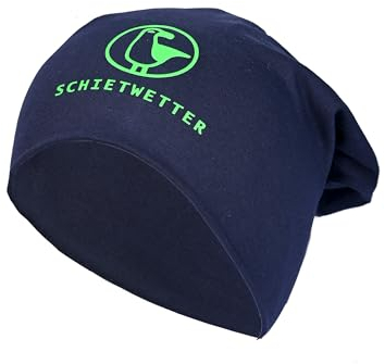 SCHIETWETTER Unisex Erw. Leichte Beanie Mütze Möwe, Übergangsmütze, dünne Kopfbedeckung, Logo-Print, stretch, warm, einfarbig