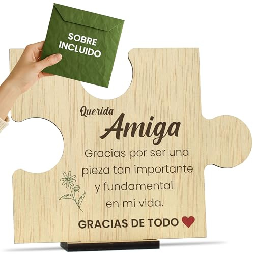 CONTRAXT Regalos Amigas originales. Regalos originales para amigas especiales cumpleaños mujer chica Tarjeta felicitacion detalles para regalar a mejores amigas amistad boda (Amiga)