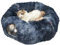 JIUPETY Katzentunnel Plüsch mit Schlafplatz, Faltbar Katzentunnel Bett XXL, Katzen Tunnel mit baumelnden Bällen, Cat Tunnel für Katzen, Kaninchen, Frettchen, Dark Blue