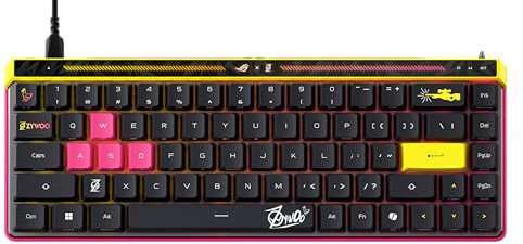 ASUS ROG Falchion Ace HFX Hall Effect Wired Gaming Keyboard – 65% TKL, Dual USB-C, Magnetic Switch, Rapid Trigger, Speed Tap, 8K Hz Polling, Touch Panel, Protective Cover, PBT Keycaps – ZywOo Edition