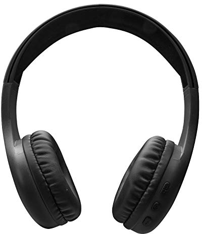 Music Hero Cuffie wireless regolabili con padiglioni morbidi, Microfono integrato, Tasti multifunzione, Fino a 10 ore di musica e 9.5 ore di chiamate, Nere