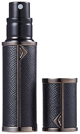 AsaNana Parfümzerstäuber Nachfüllbar, Befülltechnik ohne Trichter leer Parfüm Zerstäuber Sprühflasche für Reise Handtasche unterwegs (BK-Black)